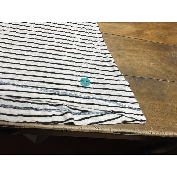 Double D Ranch Womens Open Shoulder Linen Blend Striped Aztec Top Size Medium - Picture 5 of 10